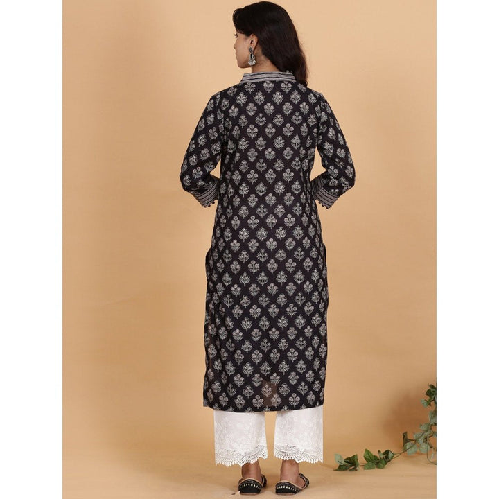 Spring Soul Black Printed Kurta