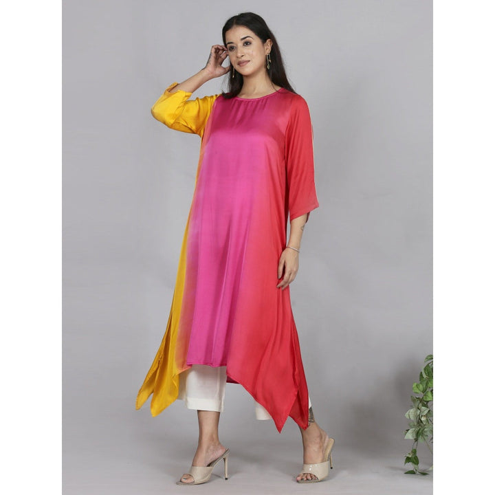 Spring Soul Multi Ombre Modal Asymmetric Kurta