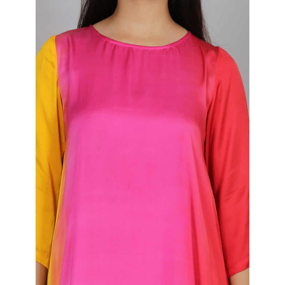 Spring Soul Multi Ombre Modal Asymmetric Kurta