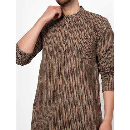 Spring Soul Brown Textured Kurta