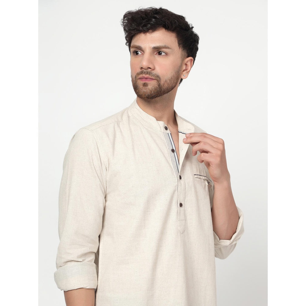 Spring Soul Cotton Linen Full Sleeves Shirt Beige