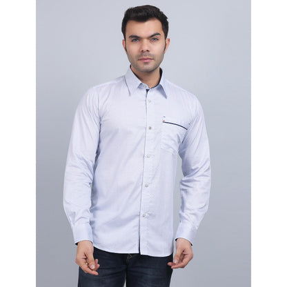 Spring Soul Blue Cotton Printed Full Sleeves Shirt