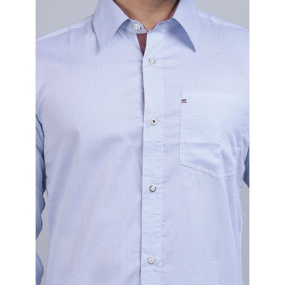 Spring Soul Blue Cotton Printed Full Sleeves Shirt