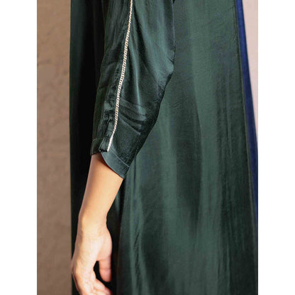 Spring Soul Dark Green Ombre Modal Regular Kurta
