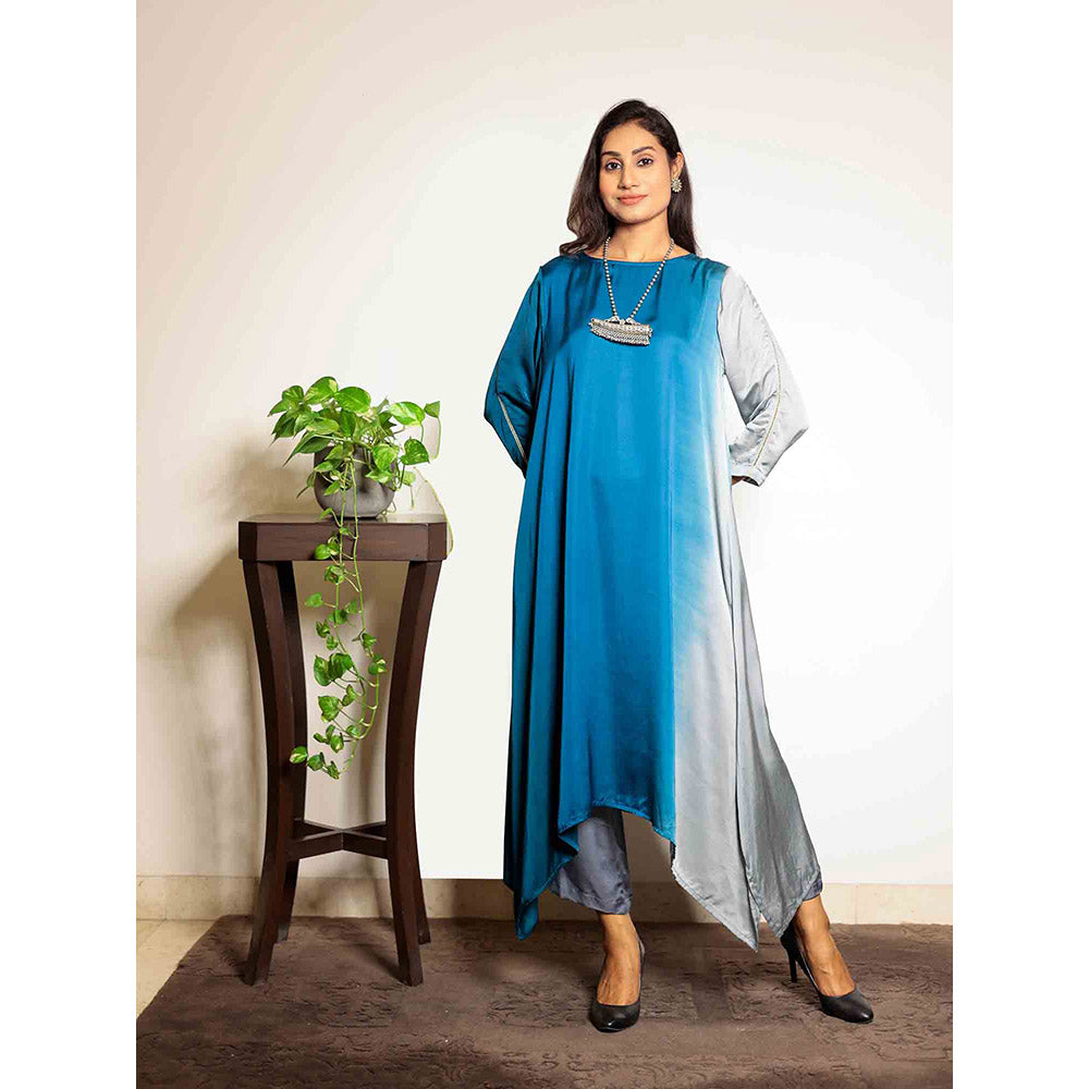 Spring Soul Blue Ombre Modal Regular Kurta