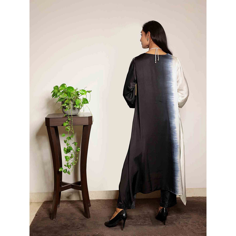 Spring Soul Black Ombre Modal Regular Kurta