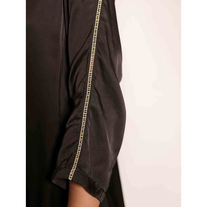 Spring Soul Black Ombre Modal Regular Kurta