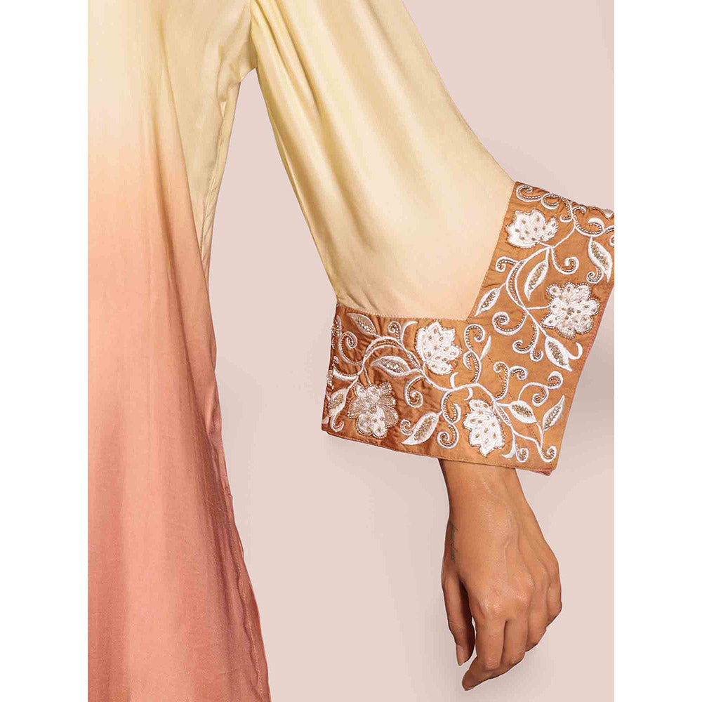 Spring Soul Champagne Ombre Modal Kurta with Flared Sleeves