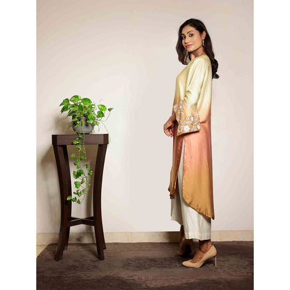 Spring Soul Champagne Ombre Modal Kurta with Flared Sleeves