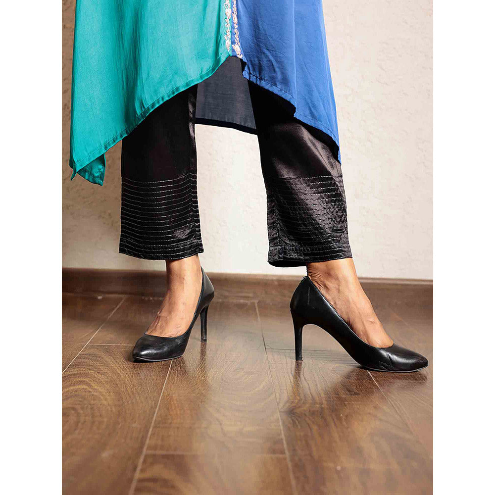 Spring Soul Half and Half Modal Silk Regular Kurta with Dori Work Embroidery