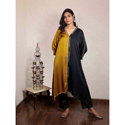 Spring Soul Half and Half Modal Silk Kurta with Hand Embroidery
