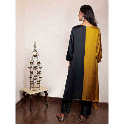 Spring Soul Half and Half Modal Silk Kurta with Hand Embroidery