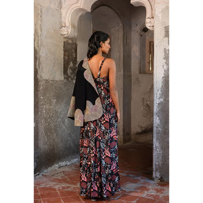 Sshilpa Samriya A Long Printed Dress with Blazer (Set of 2)