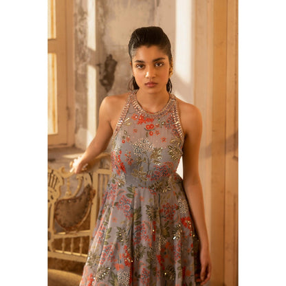 Sshilpa Samriya Lavender Hand Embroidered Gown