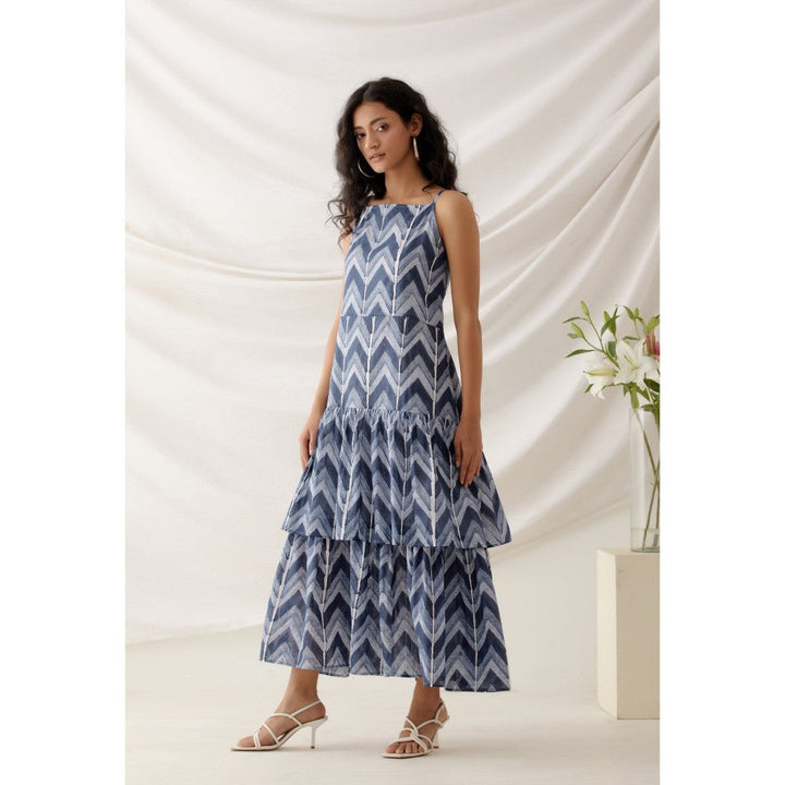 Studio Shikha Malik The Path Blue Midi Dresses