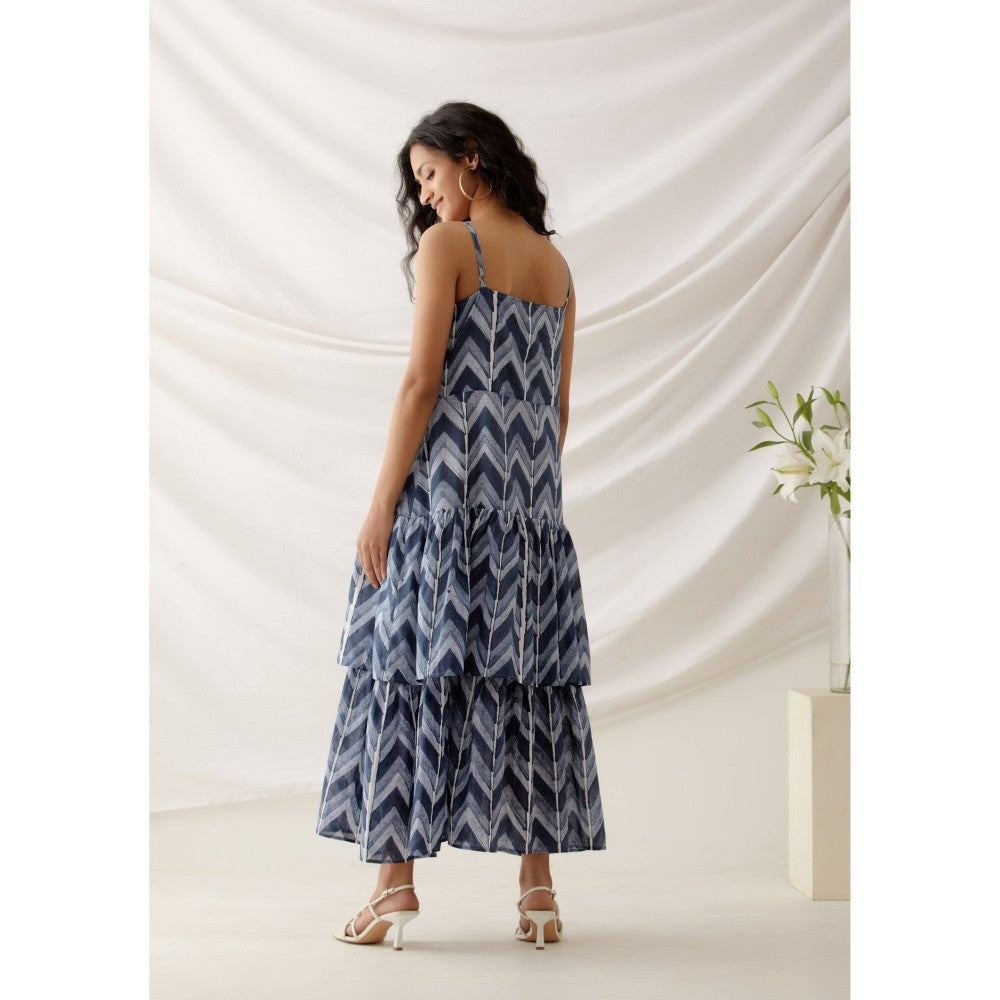 Studio Shikha Malik The Path Blue Midi Dresses