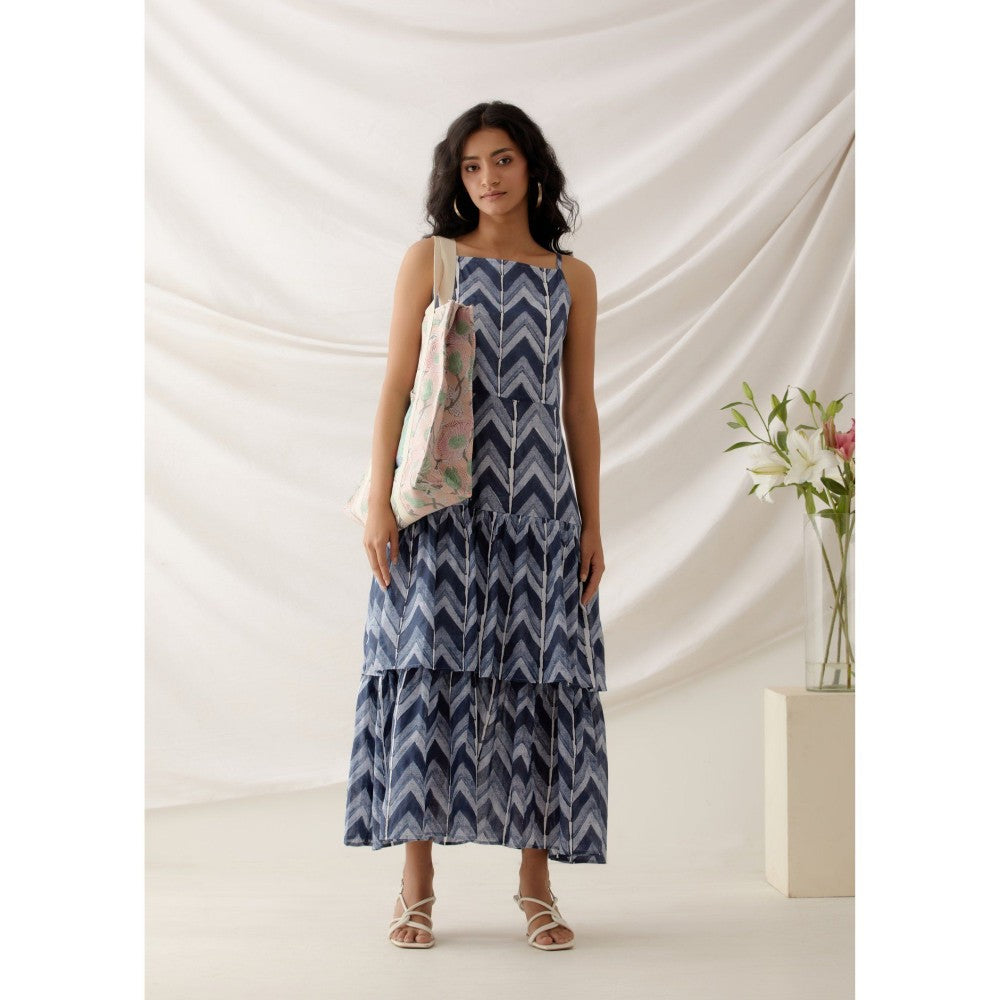 Studio Shikha Malik The Path Blue Midi Dresses