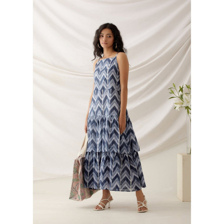 Studio Shikha Malik The Path Blue Midi Dresses