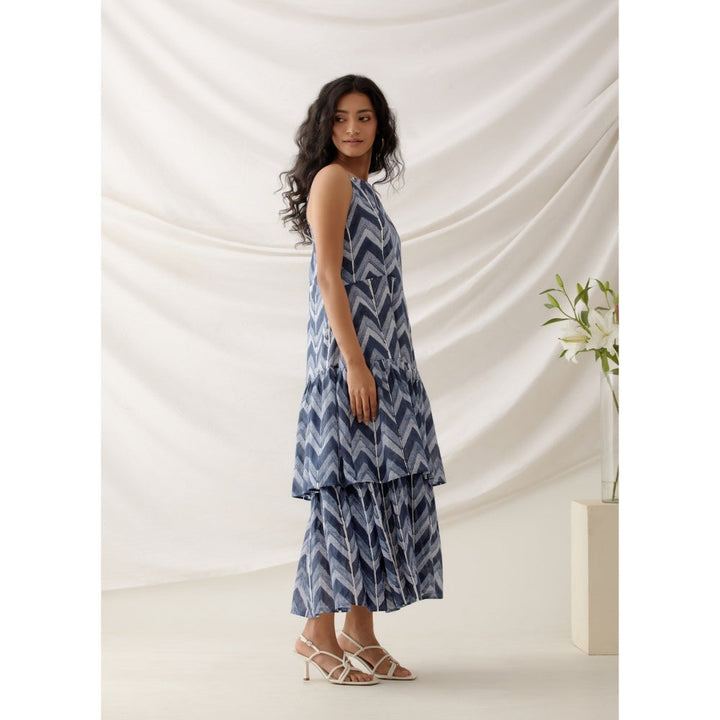 Studio Shikha Malik The Path Blue Midi Dresses