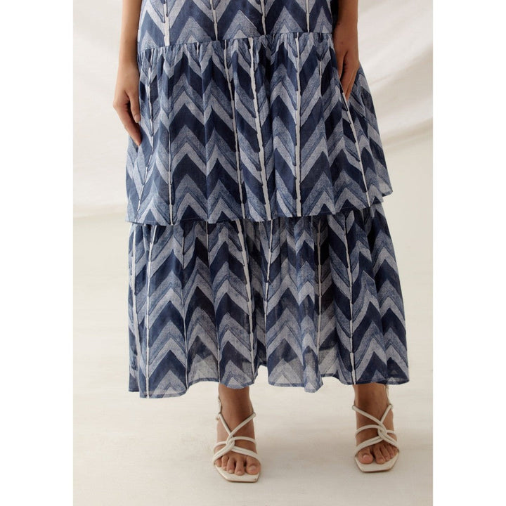 Studio Shikha Malik The Path Blue Midi Dresses