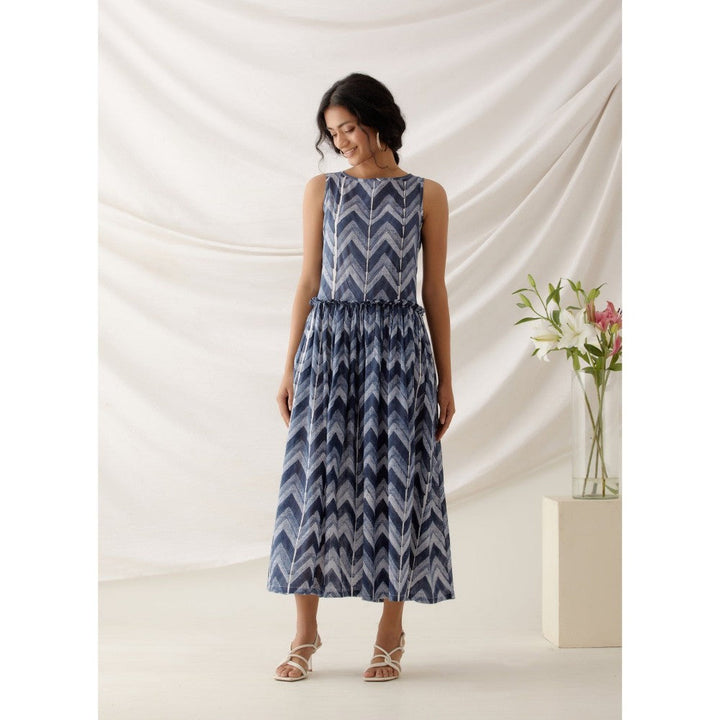 Studio Shikha Malik Walk of Life Blue Midi Dresses (Set of 2)