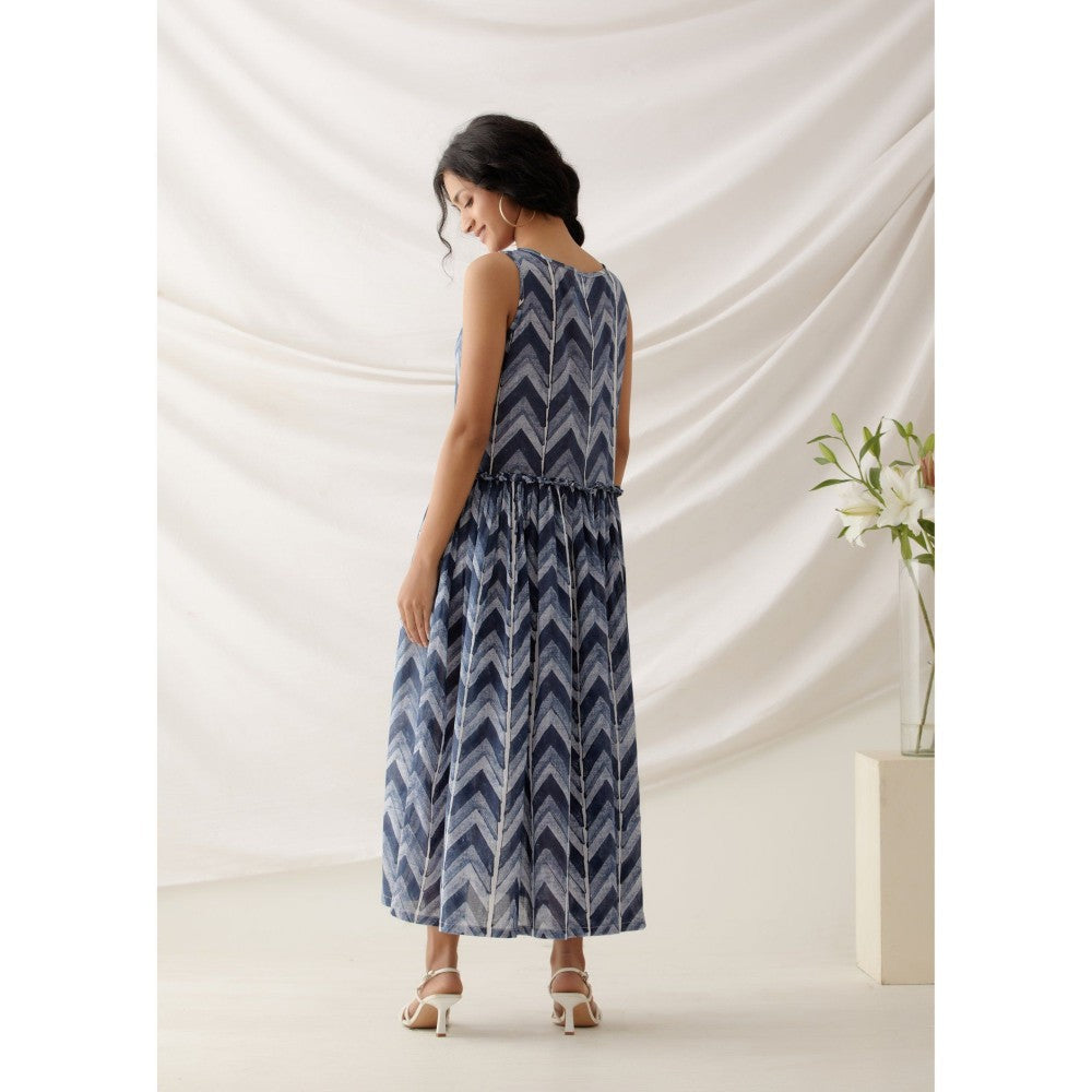 Studio Shikha Malik Walk of Life Blue Midi Dresses (Set of 2)