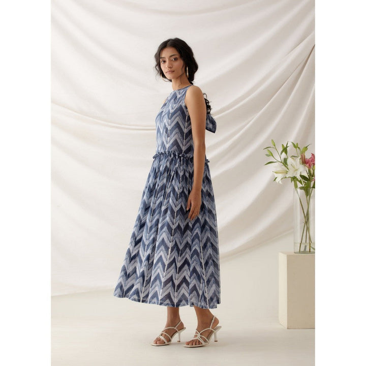 Studio Shikha Malik Walk of Life Blue Midi Dresses (Set of 2)