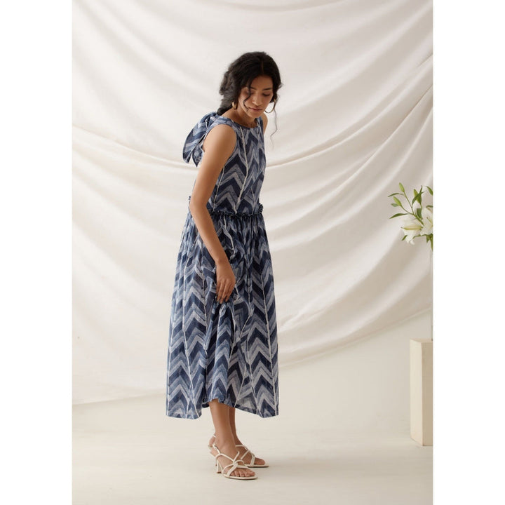 Studio Shikha Malik Walk of Life Blue Midi Dresses (Set of 2)