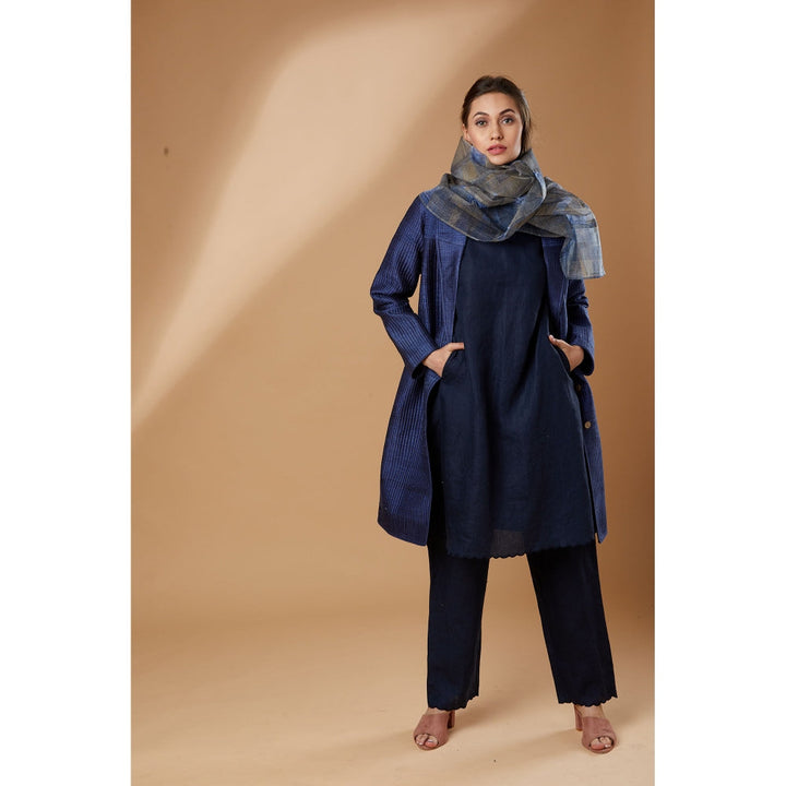 Studio Shikha Malik Mid Night Sky Coat