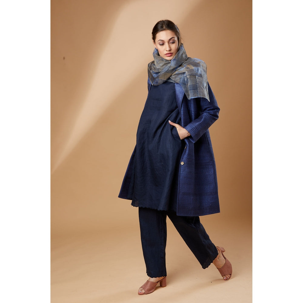 Studio Shikha Malik Mid Night Sky Coat