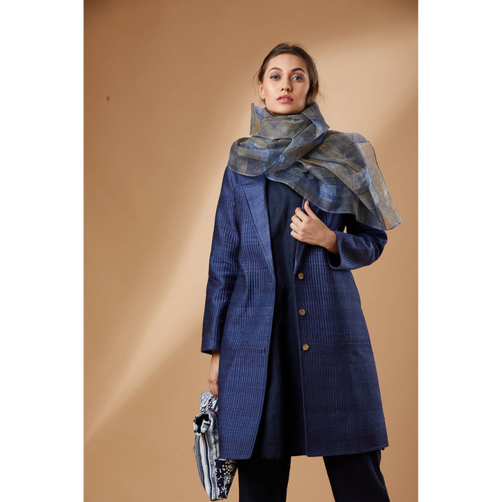 Studio Shikha Malik Mid Night Sky Coat