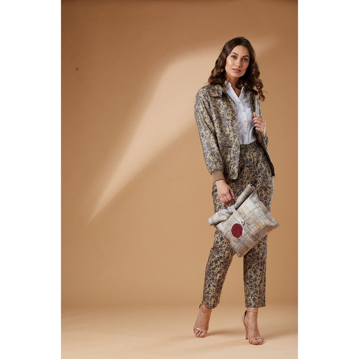 Studio Shikha Malik Printed Lavender Jacket