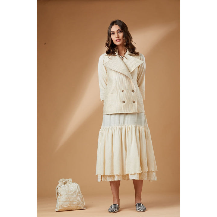 Studio Shikha Malik Quilted Ivory Jacket