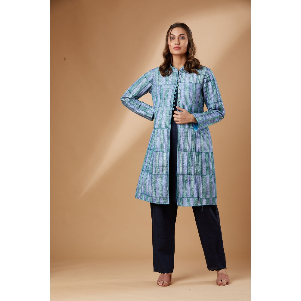 Studio Shikha Malik Blue Strokes Coat