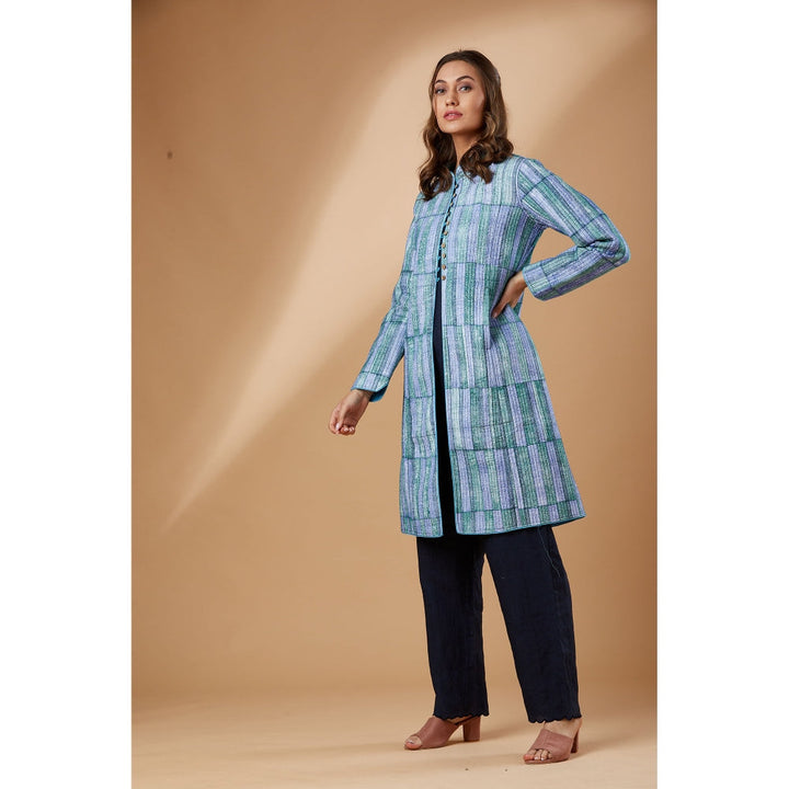 Studio Shikha Malik Blue Strokes Coat