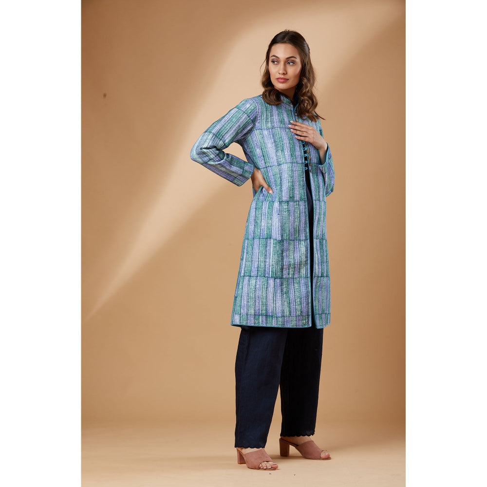 Studio Shikha Malik Blue Strokes Coat