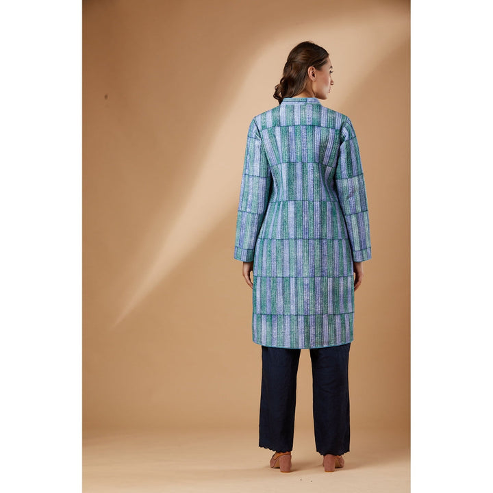 Studio Shikha Malik Blue Strokes Coat