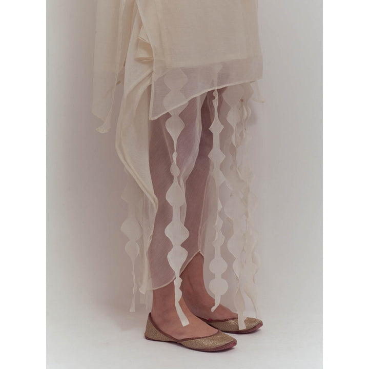 Studio Shikha Malik Ivory Petals of Passion Dhoti