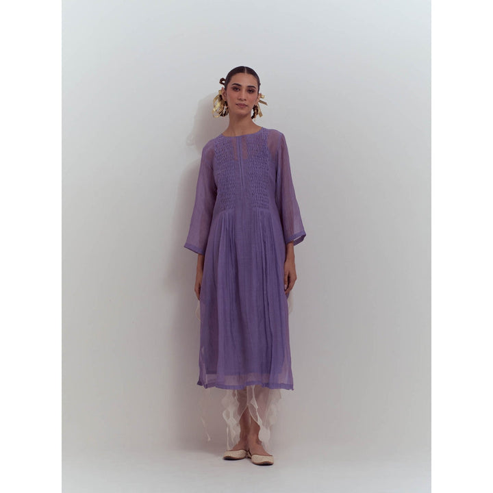 Studio Shikha Malik Lavender Effervescent Kurta with Slip (Set of 2)