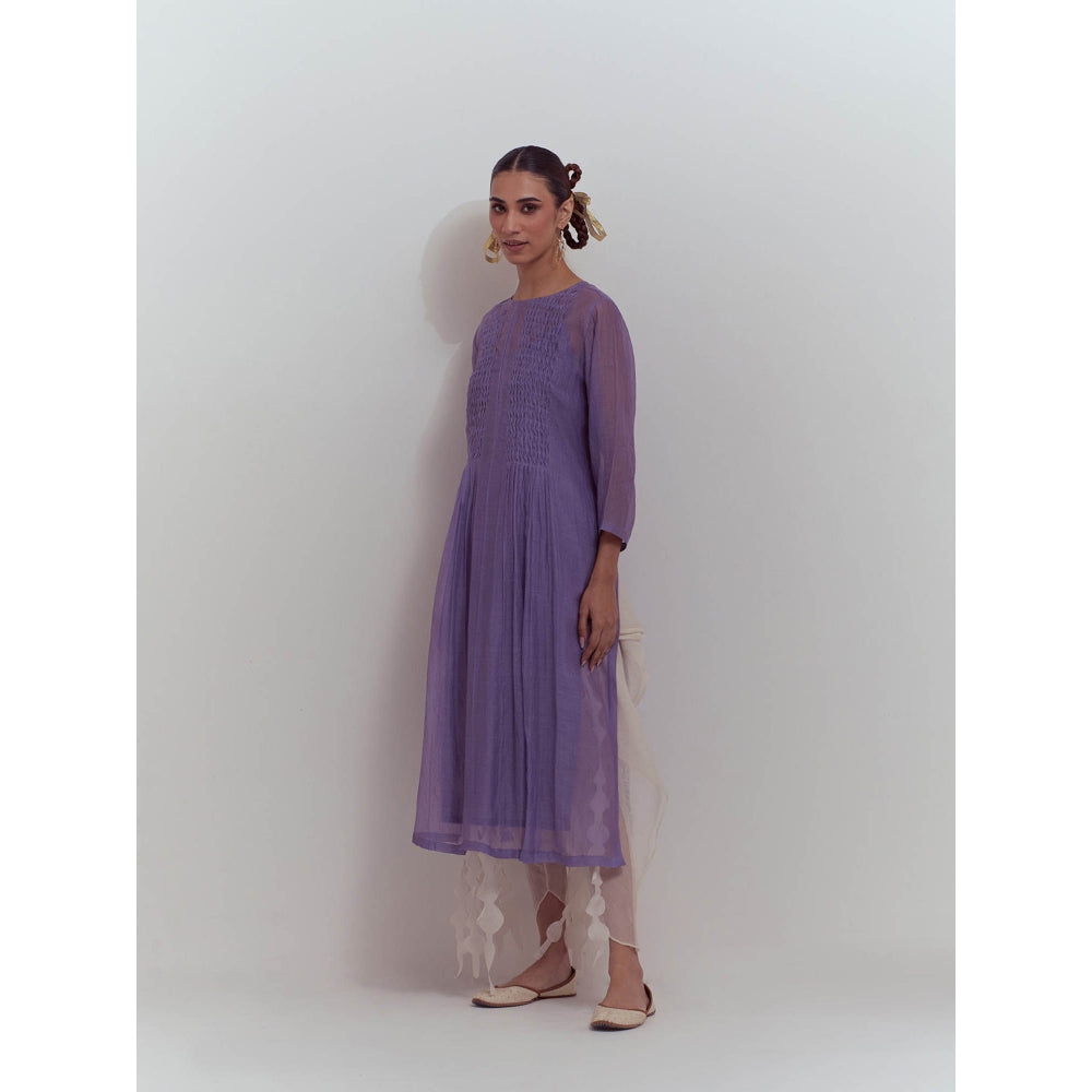 Studio Shikha Malik Lavender Effervescent Kurta with Slip (Set of 2)