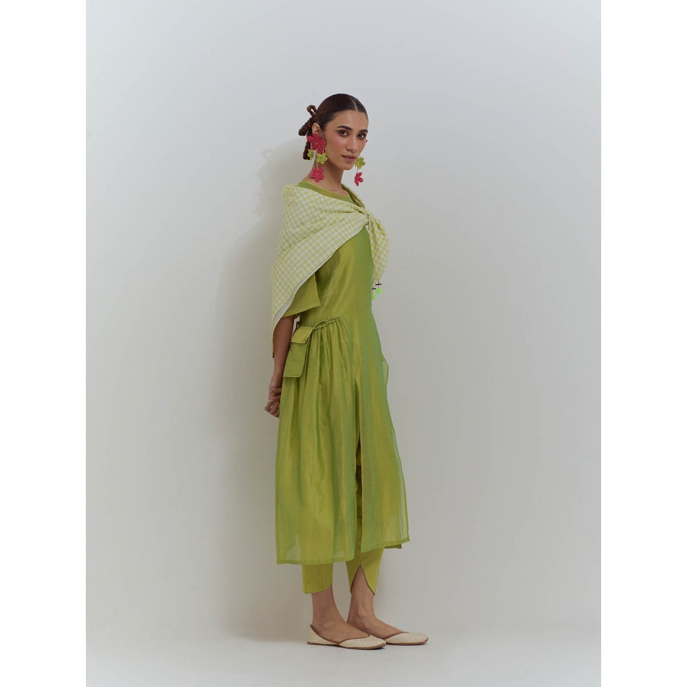 Studio Shikha Malik Green Sun Kissed Dhoti