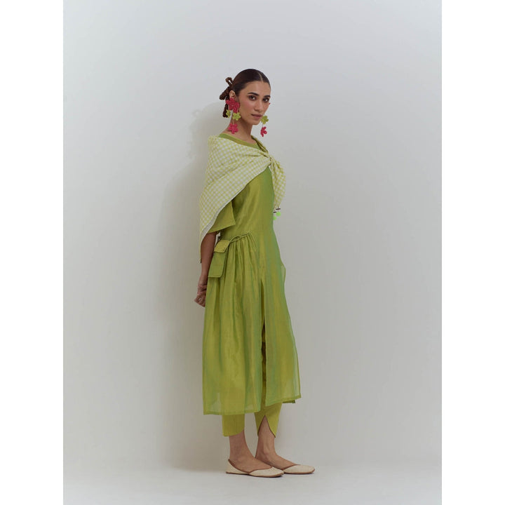 Studio Shikha Malik Green Sun Kissed Dhoti