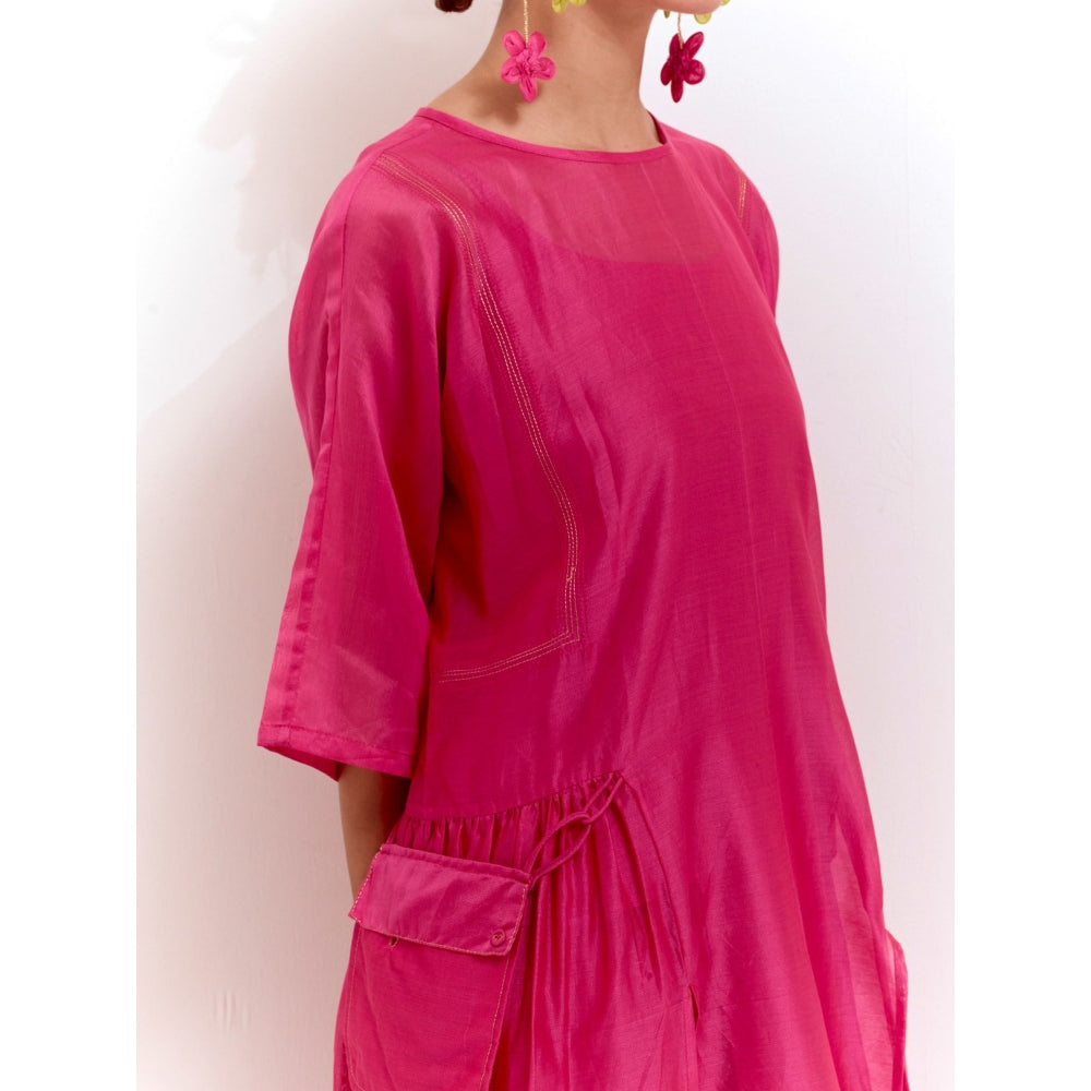 Studio Shikha Malik Full Bloom Pink Kurta with Inner (Set of 2)