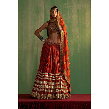 STUDIO BAGECHAA Yashvi Embellished Lehenga with Blouse and Dupatta (Set of 3)