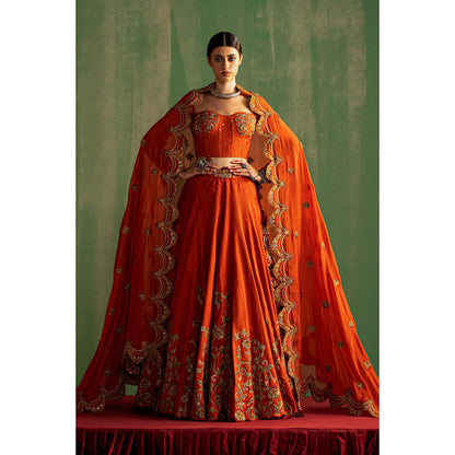 STUDIO BAGECHAA Zaina Embellished Lehenga with Blouse and Dupatta (Set of 3)