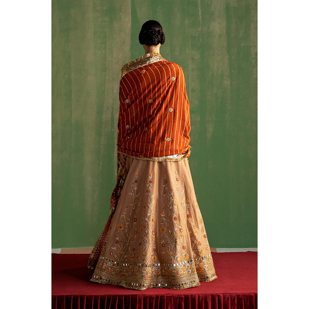 STUDIO BAGECHAA Tanuja Embellished Lehenga with Blouse and Dupatta (Set of 3)