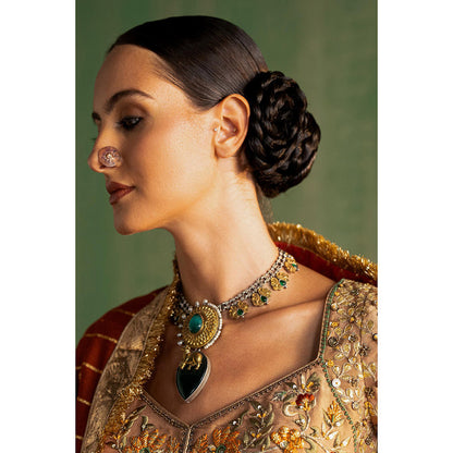 STUDIO BAGECHAA Tanuja Embellished Lehenga with Blouse and Dupatta (Set of 3)