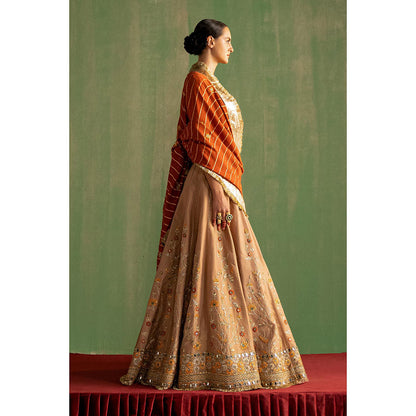 STUDIO BAGECHAA Tanuja Embellished Lehenga with Blouse and Dupatta (Set of 3)