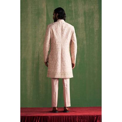 STUDIO BAGECHAA Lakshay Lavender Embroidered Sherwani with Pant (Set of 2)