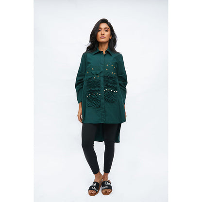 Studio Moda India Green Sensility Beach Shirt